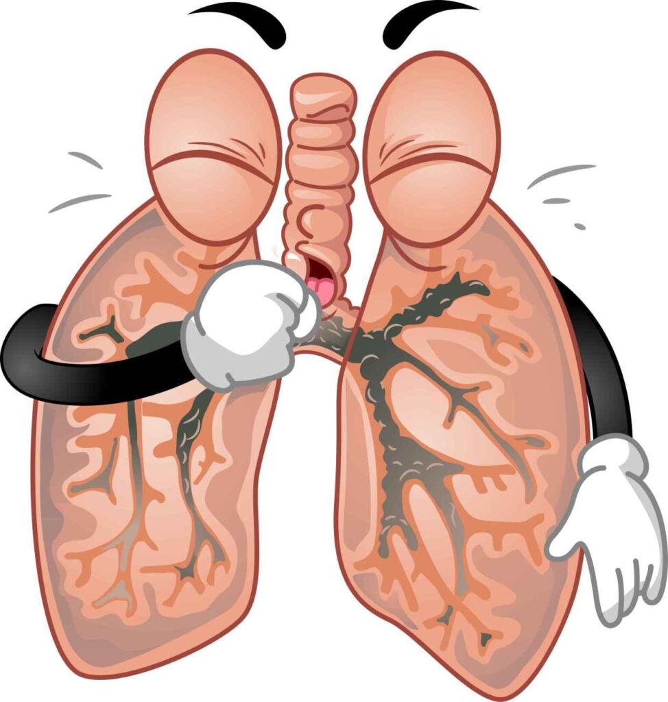 2. The lungs are repairing themselves